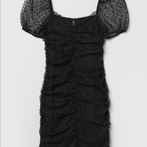 black medium gathered dress
